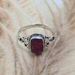 Dainty Ruby 925 Sterling Silver Ring (RS110-359)