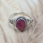 Dainty Ruby 925 Sterling Silver Ring (RS110-338)