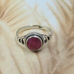 Dainty Ruby 925 Sterling Silver Ring (RS110-343)