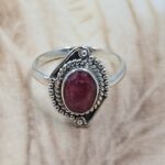 Dainty Ruby 925 Sterling Silver Ring (RS110-346)