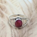 Dainty Ruby 925 Sterling Silver Ring (RS110-349)