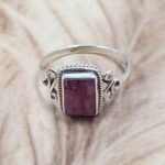 Dainty Ruby 925 Sterling Silver Ring (RS110-336)