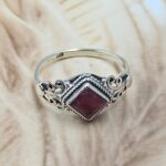 Dainty Ruby 925 Sterling Silver Ring (RS110-365)