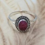 Dainty Ruby 925 Sterling Silver Ring (RS110-351)