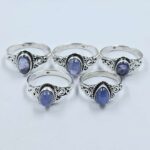 Tanzanite 5 Pcs Wholesale Lot 925 Sterling Silver Ring (REXT28-286)