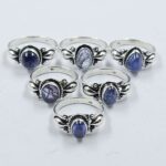 Tanzanite 6 Pcs Wholesale Lot 925 Sterling Silver Ring (REXT28-282)