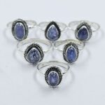 Tanzanite 6 Pcs Wholesale Lot 925 Sterling Silver  Ring (REXT28-279)