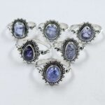 Tanzanite 6 Pcs Wholesale Lot 925 Sterling Silver Ring (REXT28-283)