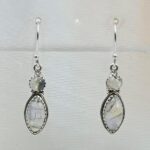 Rainbow Moonstone 925 Sterling Silver Earrings (REXT55-462)