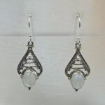 Rainbow Moonstone 925 Sterling Silver Earrings (REXT55-469)