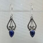 Lapis Lazuli 925 Sterling Silver Earrings (REXT55-476)