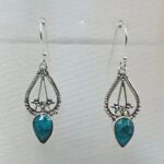 Emerald 925 Sterling Silver Earrings (REXT55-477)