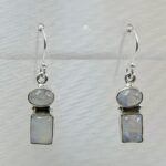 Rainbow Moonstone 925 Sterling Silver Earrings (REXT55-482)