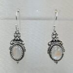 Rainbow Moonstone 925 Sterling Silver Earrings (REXT55-492)