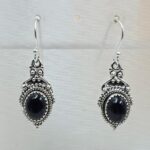 Black Onyx 925 Sterling Silver Earrings (REXT55-494)