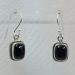 Black Onyx 925 Sterling Silver Earrings (REXT55-500)