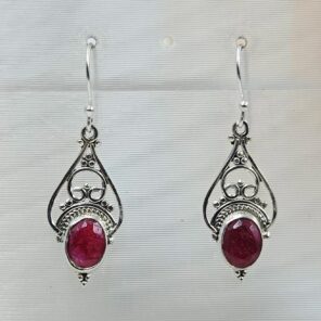 Ruby 925 Sterling Silver Earrings (REXT55-504)