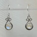 Rainbow Moonstone 925 Sterling Silver Earrings (REXT55-505)