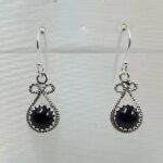 Black Onyx 925 Sterling Silver Earrings (REXT55-507)