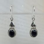 Black Onyx 925 Sterling Silver Earrings (REXT55-511)
