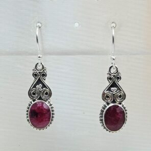 Ruby 925 Sterling Silver Earrings (REXT55-518)