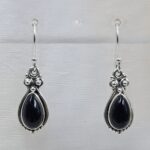Black Onyx 925 Sterling Silver Earrings (REXT55-523)