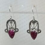Ruby 925 Sterling Silver Earrings (REXT55-528)