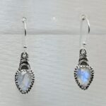 Rainbow Moonstone 925 Sterling Silver Earrings (REXT28-298)