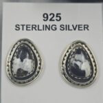 White Buffalo Turquoise 925 Sterling Silver Earrings (REXT61-164)