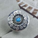 Kingman 925 Sterling Silver Shadow Box Ring (RS47-122)