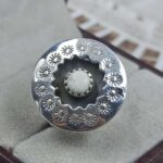 White Buffalo Turquoise 925 Sterling Silver Shadow Box Ring (RS47-121)