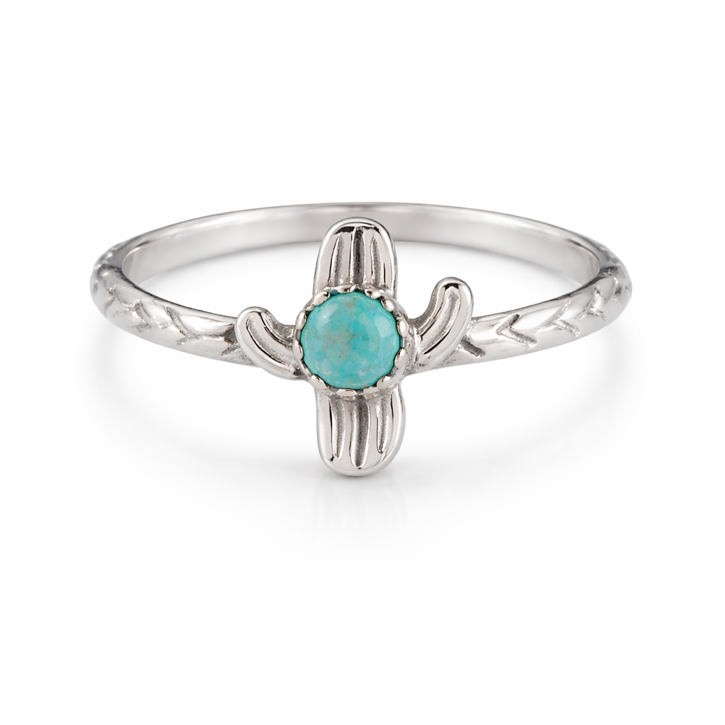 Turquoise Cactus Ring