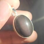 Rainbow Obsidian 1.25" 925  Sterling Silver Pendant (RS18-210)