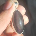 Rainbow Obsidian 1.25" 925  Sterling Silver Pendant (RS18-212)
