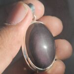 Rainbow Obsidian 1.25" 925  Sterling Silver Pendant (RS18-222)
