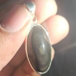 Rainbow Obsidian 1.25" 925  Sterling Silver Pendant (RS18-220)