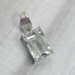 Green Amethyst 1" 925  Sterling Silver Pendant (RS18-224)