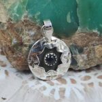 Black Onyx 925 Sterling Silver Shadow Box Pendant (REXT94-83)