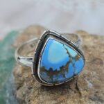 Golden Hills Turquoise Size US 7 925 Sterling Silver Ring(REXT153-58)