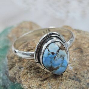 Golden Hills Turquoise Size US 9 925 Sterling Silver Ring(REXT153-71)
