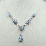 Golden Hills Turquoise 925 Sterling Silver Necklace (REXT108-94)