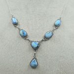 Golden Hills Turquoise 925 Sterling Silver Necklace (REXT108-92)