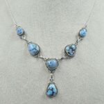Golden Hills Turquoise 925 Sterling Silver Necklace (REXT108-100)