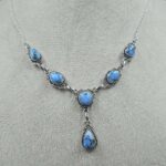 Golden Hills Turquoise 925 Sterling Silver Necklace (REXT108-105)