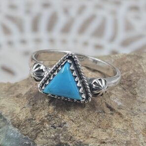 Kingman Turquoise 925 Sterling Silver Ring (RS81-2)