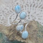 Larimar 925 Sterling Silver ADJ Ring (REXT99-102)