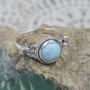 Larimar 925 Sterling Silver Ring (RS90-38)