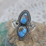 Golden Hills Turquoise 925 Sterling Silver Ring (REXT112-202)