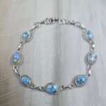 Golden Hills Turquoise 8" 925 Sterling Silver Bracelet (REXT113-54)