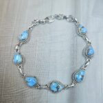 Golden Hills Turquoise 8" 925 Sterling Silver Bracelet (REXT113-58)